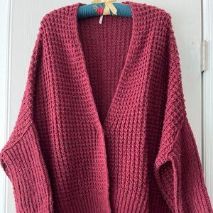 Free People Oversized Knit Sweater Cardigan Size Small